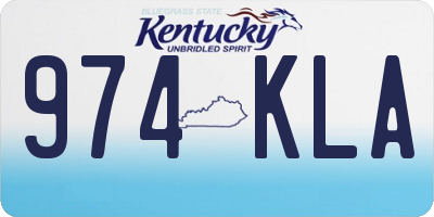 KY license plate 974KLA