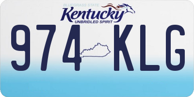 KY license plate 974KLG
