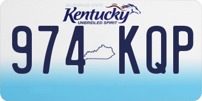 KY license plate 974KQP