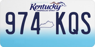KY license plate 974KQS