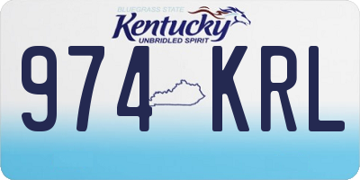 KY license plate 974KRL