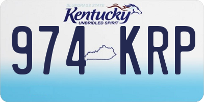 KY license plate 974KRP