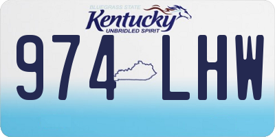 KY license plate 974LHW