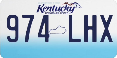 KY license plate 974LHX