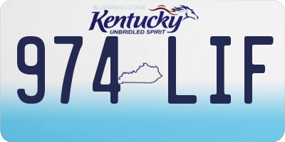 KY license plate 974LIF