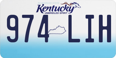 KY license plate 974LIH