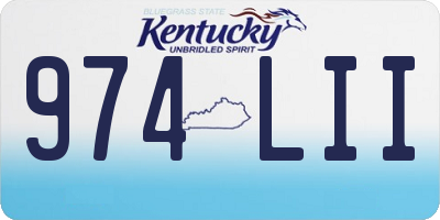 KY license plate 974LII