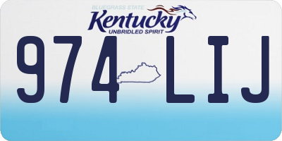KY license plate 974LIJ