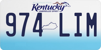 KY license plate 974LIM