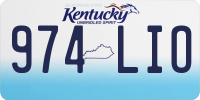 KY license plate 974LIO