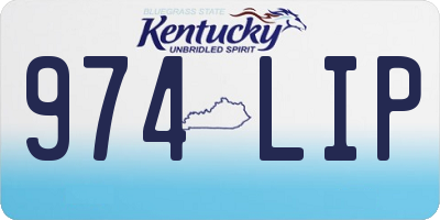 KY license plate 974LIP