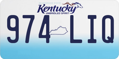 KY license plate 974LIQ