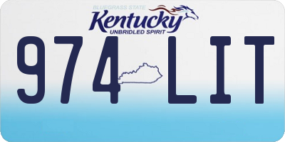 KY license plate 974LIT