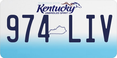 KY license plate 974LIV