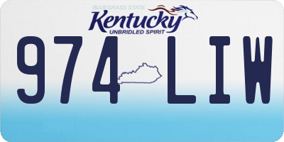 KY license plate 974LIW