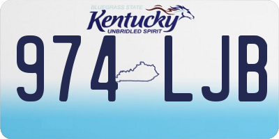 KY license plate 974LJB