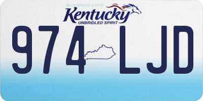 KY license plate 974LJD