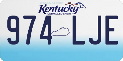 KY license plate 974LJE