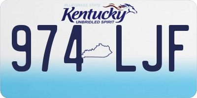 KY license plate 974LJF