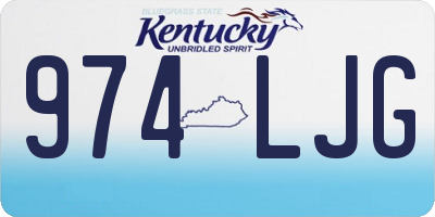 KY license plate 974LJG