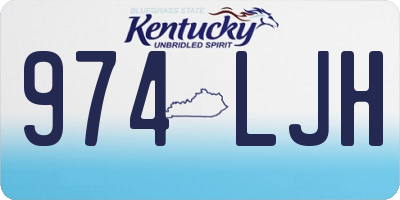 KY license plate 974LJH