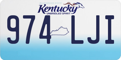 KY license plate 974LJI