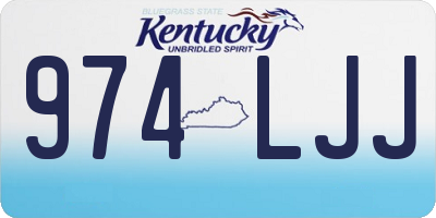 KY license plate 974LJJ