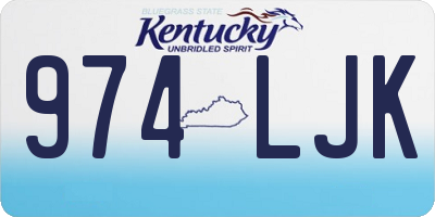 KY license plate 974LJK
