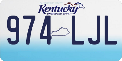 KY license plate 974LJL