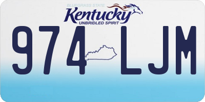 KY license plate 974LJM