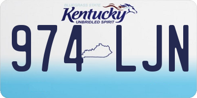KY license plate 974LJN