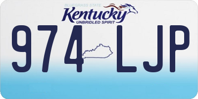 KY license plate 974LJP