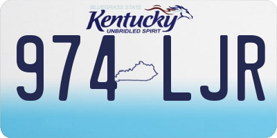 KY license plate 974LJR