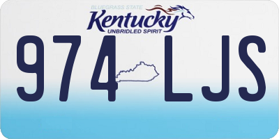 KY license plate 974LJS