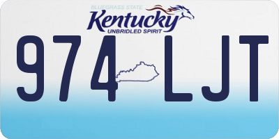 KY license plate 974LJT