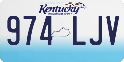 KY license plate 974LJV