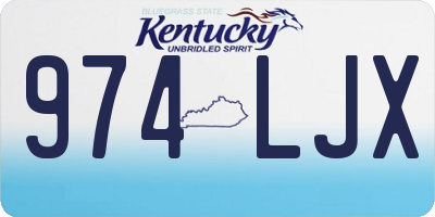 KY license plate 974LJX