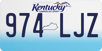 KY license plate 974LJZ