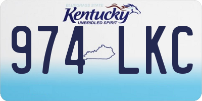 KY license plate 974LKC