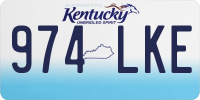 KY license plate 974LKE