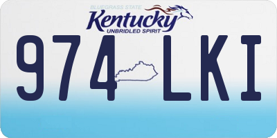 KY license plate 974LKI