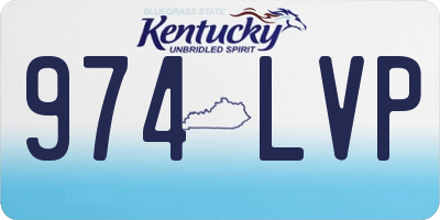 KY license plate 974LVP