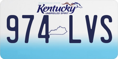 KY license plate 974LVS