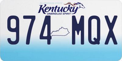 KY license plate 974MQX