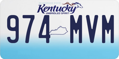 KY license plate 974MVM