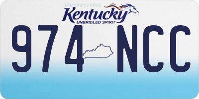 KY license plate 974NCC