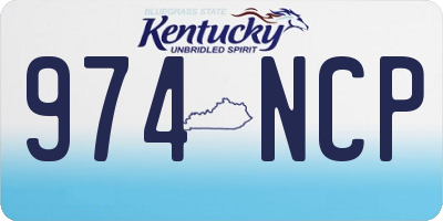 KY license plate 974NCP