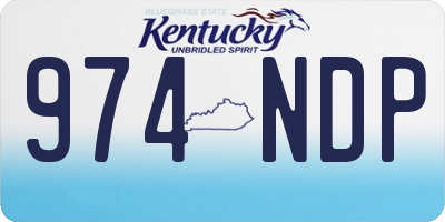 KY license plate 974NDP