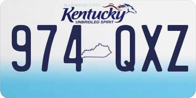 KY license plate 974QXZ