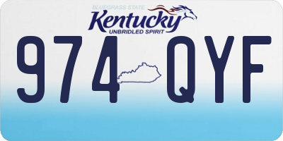 KY license plate 974QYF